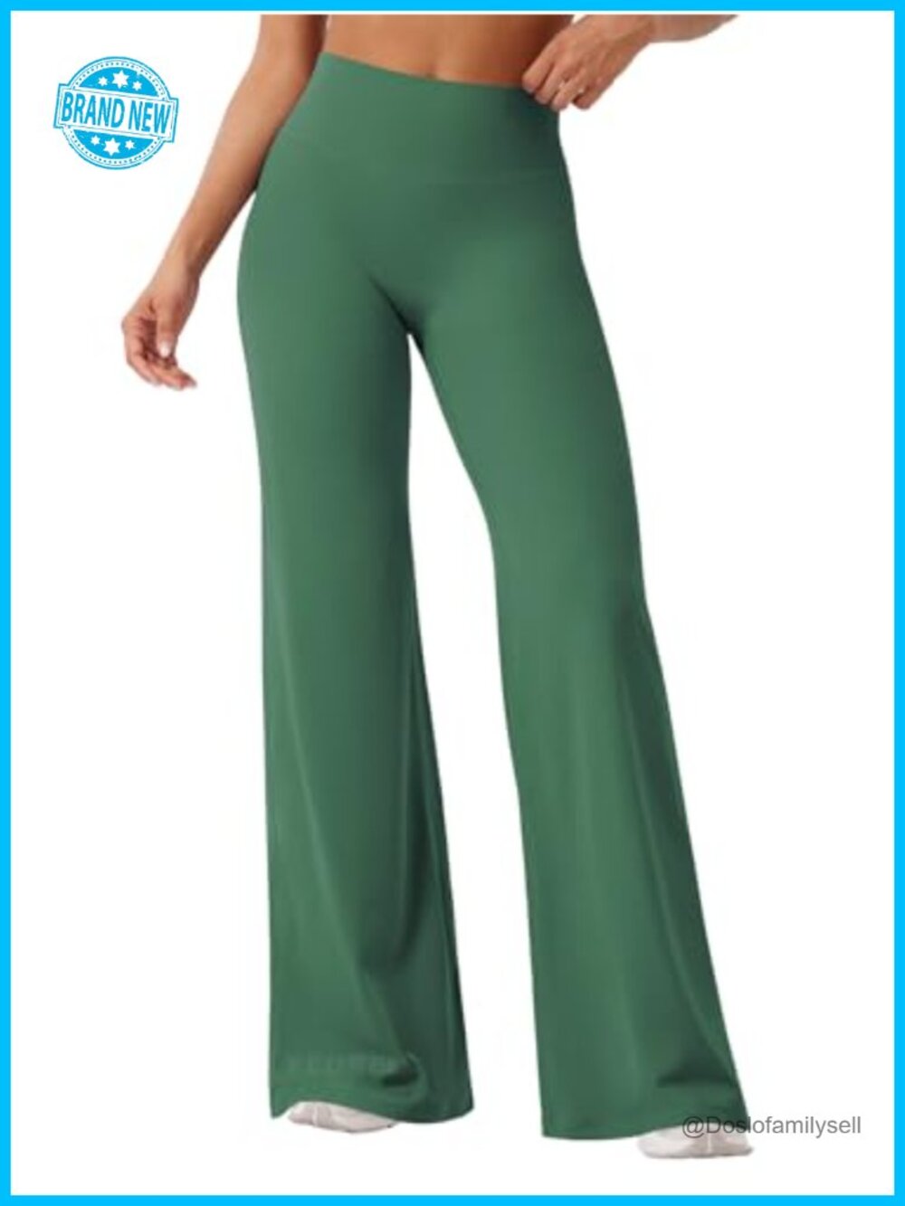 High Waisted Straight Leg Yoga Workout Leggings Stretch Soft